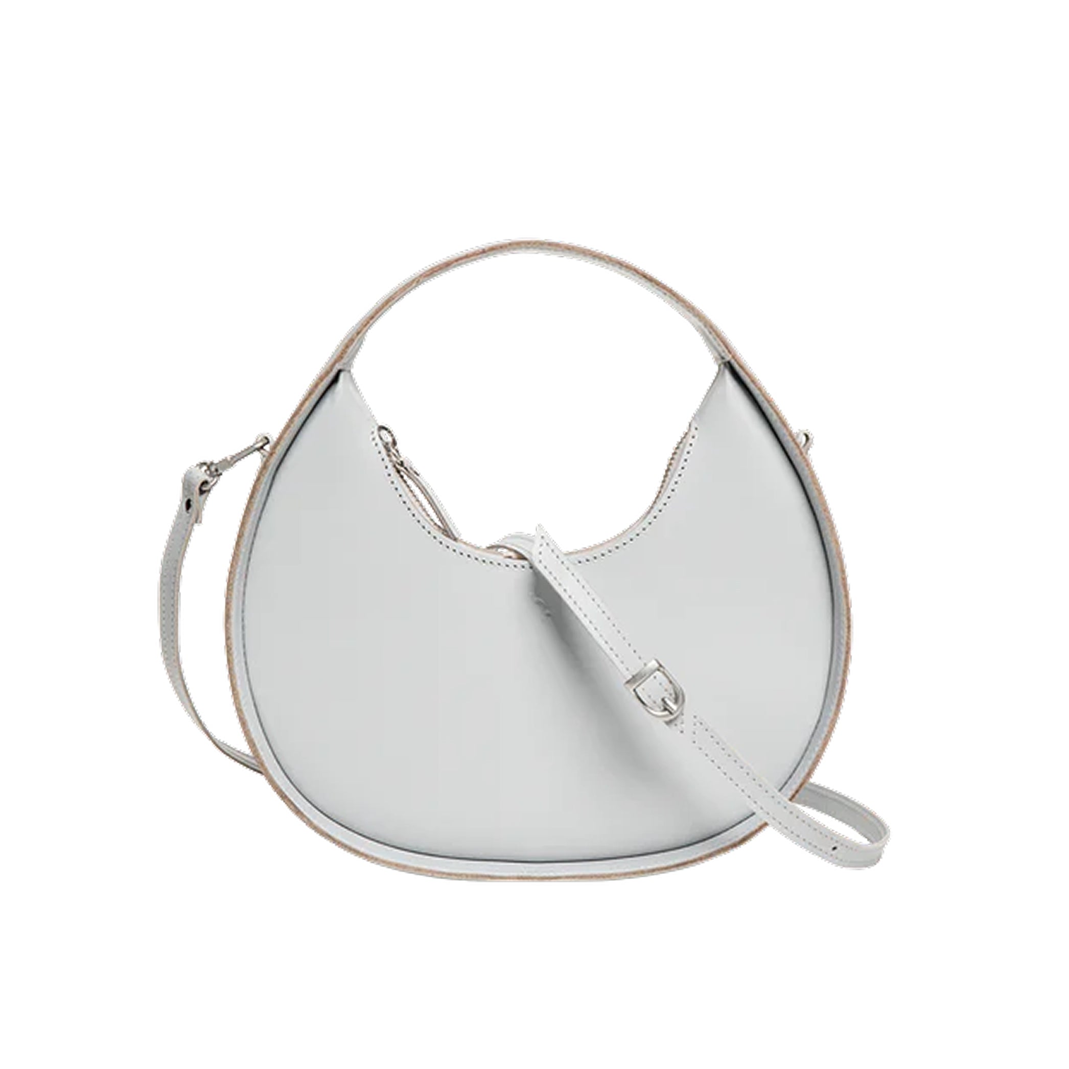 Leather Handbag Mini Moon - Cookie