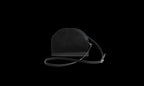 Leather Handbag Half Moon - Black