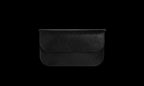 Leather Handbag Model Baguette with Two Straps - Black