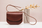 Leather Handbag Moon Pack - Cognac